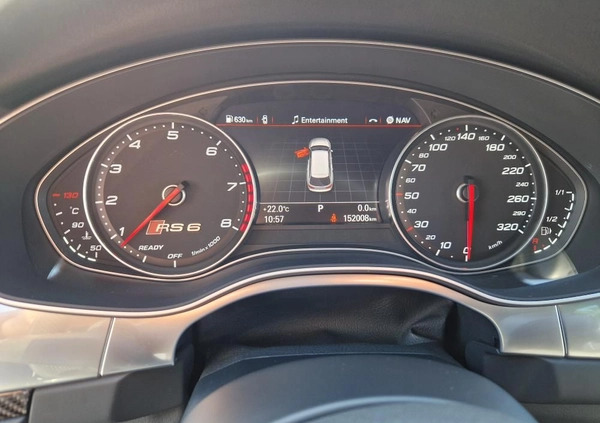 Audi RS6 cena 255000 przebieg: 153000, rok produkcji 2016 z Koło małe 121